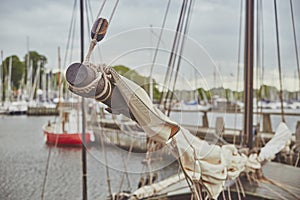 Rigging on an old sailing ship in Denmark