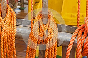 Rigging on a ship