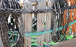 Rigging on a ship