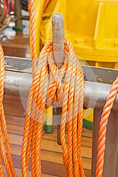 Rigging on a ship