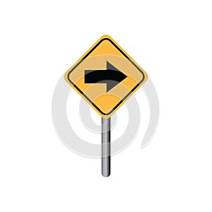 Right arrow auxiliary sign. Vector illustration decorative design