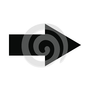 Right arrow black simple icon