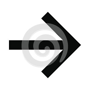Right arrow black simple icon