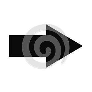 Right arrow black simple icon