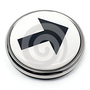 Right Arrow Button Icon Isolated on White