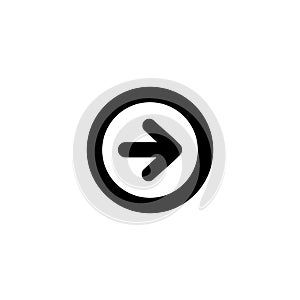 Right arrow button icon logo