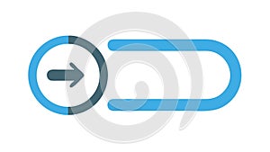 Right Arrow Button Icon, Next Step Progression, vector design Generative AI