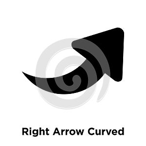 Right Arrow Curved icon vector isolated on white background, log