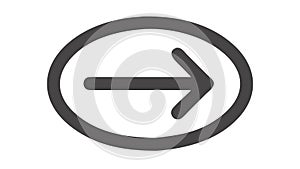 Right Arrow Direction Icon, Navigation Pointer Vector, vector design Generative AI