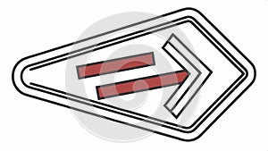 Right arrow in frame, direction and forward movement symbol vector design Generative AI