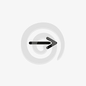 Right arrow icon. Next page button symbol for website and mobile app UI design