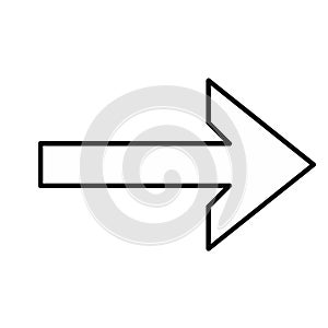 right arrow icon on white background
