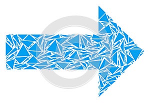 Right Arrow Mosaic of Triangles