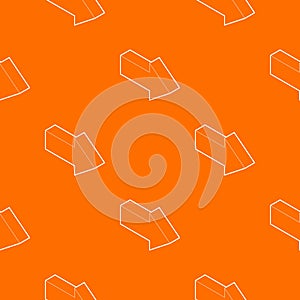 Right arrow pattern vector orange