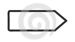 Right arrow pointer icon simple direction graphic element, vector design Generative AI