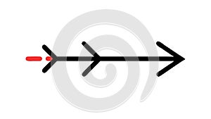 Right Arrow Progression Icon, Direction Forward Motion, vector design Generative AI