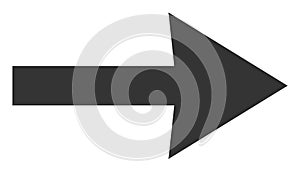 Right Arrow Raster Icon Flat Illustration