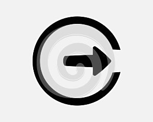 Right Arrow Point Pointing Next Page Cursor Scroll Swipe Pointer Direction Navigation Button Circle Icon
