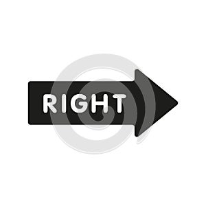 Right Arrow Vector Icon. Web icon.