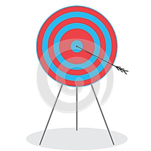 Right in the bullseye. Arrow in target