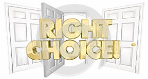 Right Choice Many Doors Choose Wisely Words