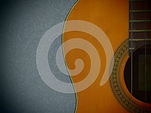 Right Curve of Classic Guitar Retro smooth Feel Color