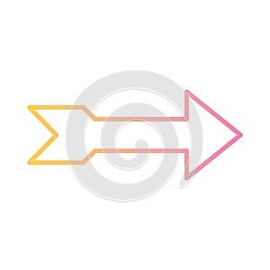 Right direction arrow gradient style icon vector design