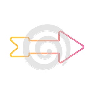 Right direction arrow gradient style icon vector design