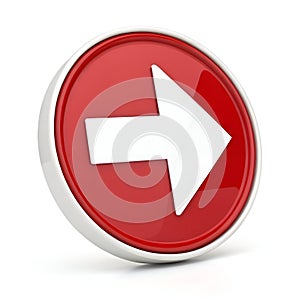 Right Direction Arrow Icon Isolated on White