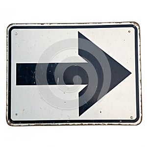 Right direction arrow isolated on white background