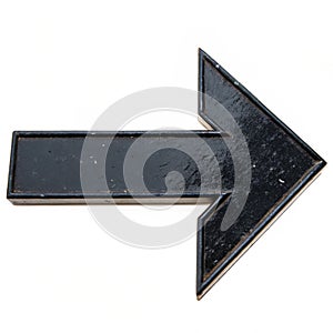 Right direction arrow isolated on white background
