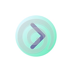 Right direction pointer pixel perfect flat gradient color ui icon