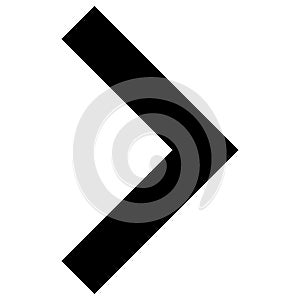 Right Direction Raster Icon Flat Illustration