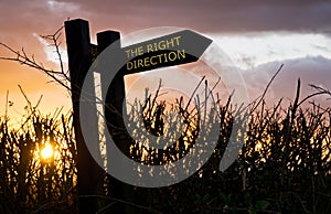 Right Direction Sign