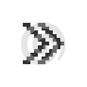 Right double arrow pixelated ui icon
