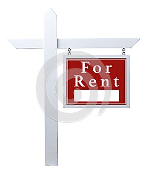 Right Facing For Sale Real Estate Sign Isolated on a White Background.