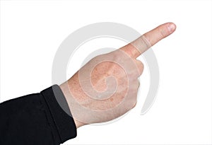 Right hand with index finger pointing