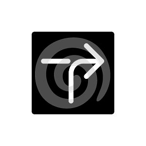 Right horizontal alignment sign black glyph ui icon