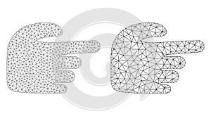 Right Index Finger Icon - Vector Triangle Mesh