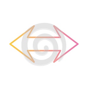 Right and leaft arrow gradient style icon vector design