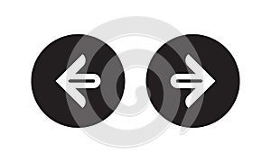 Right left or next and previous simple arrows for your web or app ui design. Vector illustration.