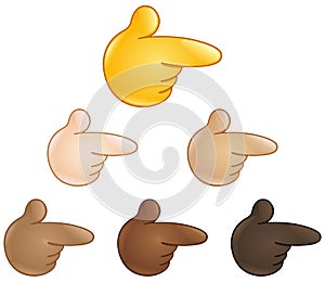 Right pointing backhand index emoji