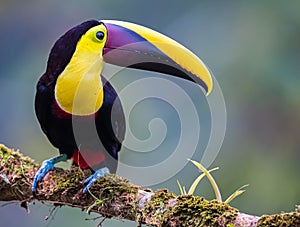 Right profile of the Chestnut mandible toucan of Central America