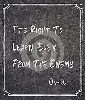 Right to learn Ovid quote