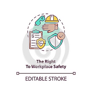 The right to workplace safety concept icon