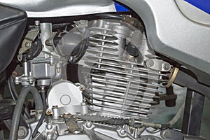 Right view of the motorcycle engine