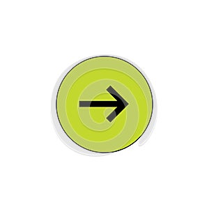 Right web button iin circle. Stock vector illustration isolated on white background
