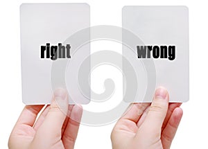 Right/Wrong photo