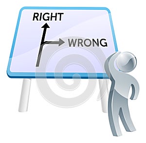 Right or Wrong sign