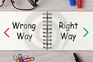 Right and Wrong Way
